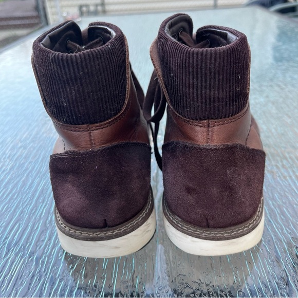 Logan Hill Take A Hike Men's Brown Leather Hiking Trail Boots - Picture 3 of 16